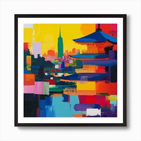 Abstract Travel Collection Kyoto Japan 4 Art Print