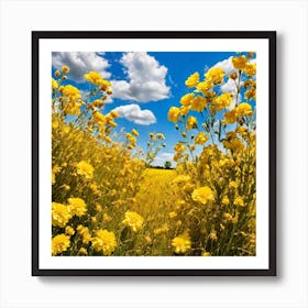 Field Of Yellow Flowers 10 Art Print