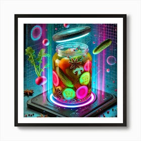 A Futuristic Dish Called Cosmic Pickles, Featuring Art Print