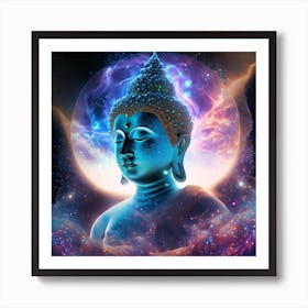 Buddha In Space Art Print