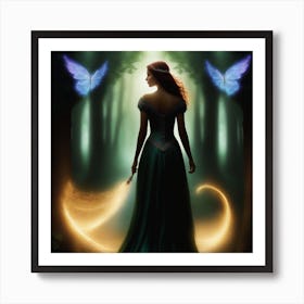 Fairy In The Forest 2 Art Print