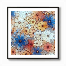 White Flowers Art Print