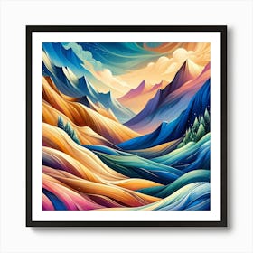 Abstract Landscape Painting 17 Art Print