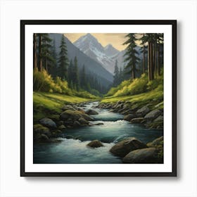 Mountain Stream Art Print