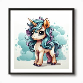 Cute Unicorn 384 Art Print