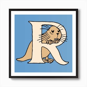 Moomin Collection Alphabet Letter R Art Print