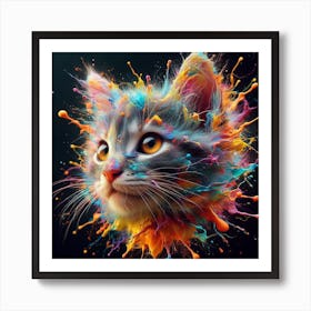 Colorful Cat 3 Art Print