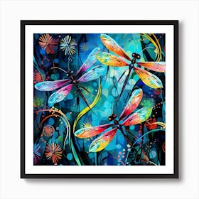 Dragonflies 22 Art Print