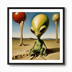 Aliens In The Desert Art Print