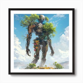 Robot Tree Art Print