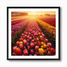 A tulips field Art Print