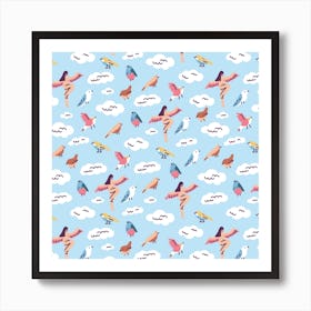 Birds Square Art Print