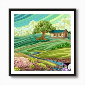 House In The Countryside Art Print