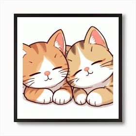 Feline companions Art Print