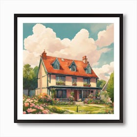 House In The Garden Art Print