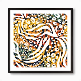 Abstract Geometric Seamless Pattern With Animal Print Art Print