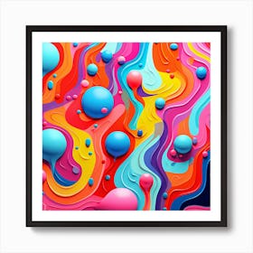 Abstract Colorful Background 1 Art Print