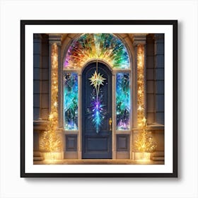 Christmas Door 74 Art Print