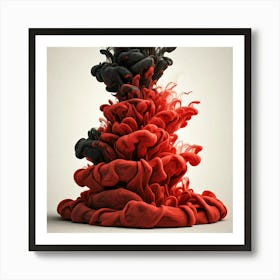 Abstract Red And Black Art Print