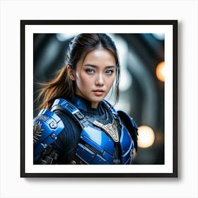 Asian Woman In Armor 1 Art Print