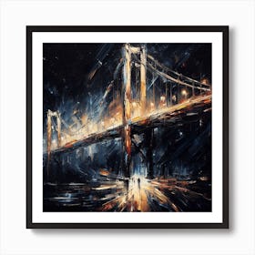 Bridge At Night Art Print