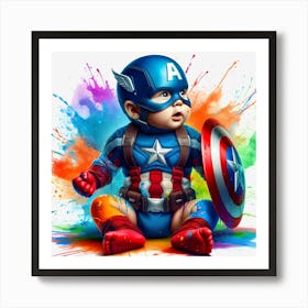 Captain America Baby 1 Art Print