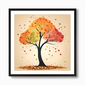 Seasons of Blossom 8 VECTOR ART Art Print