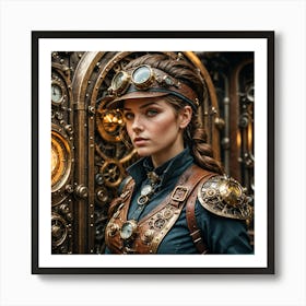 Steampunk Girl Art Print