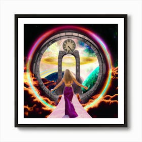 Beauty escapes with time Art Print