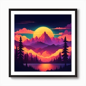 Landscape Painting 2 Art Print