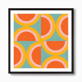 70s Rainbow Blue Art Print