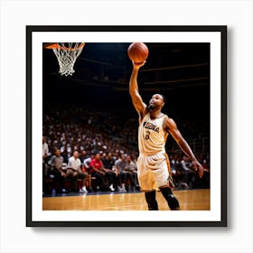 Basketball Player In Action Art Print