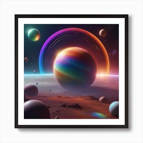 Planets In Space Art Print