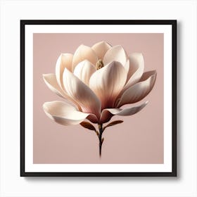 "Digital Blossom Elegance"  This digital art masterpiece showcases a magnolia in bloom, rendered with exquisite detail that bridges the gap between technology and nature. The soft, creamy petals against the minimalist background make it a versatile piece for modern interiors, perfect for digital art enthusiasts and decorators seeking a contemporary floral statement. The precision of digital brushstrokes gives this artwork a clean, crisp edge that is sure to captivate and charm.  "Digital Blossom Elegance" is more than just a visual piece; it's a fusion of art and innovation, offering a unique blend of classic beauty and modern digital artistry. Ideal for the tech-savvy art lover, this piece brings the timeless grace of nature into the digital age. Elevate your collection with this sophisticated portrayal of a magnolia, a symbol of purity and freshness, reimagined through the lens of digital creativity. Art Print