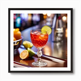 Cocktail In A Glass Art Print