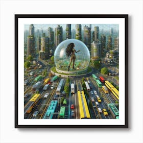 Futuristic Cityscape 5 Art Print