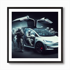 Tesla Model X Art Print