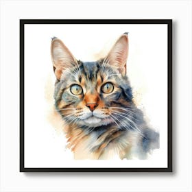 Mekong Bobtail Cat Portrait 3 Art Print