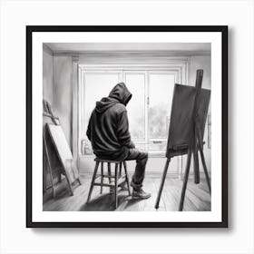 Portrait Of An Artist 1 Art Print