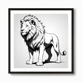 Lion Coloring Pages 2 Art Print