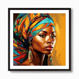 African Woman Painting 2 Art Print