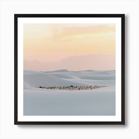 White Sand Dune Sunset Art Print