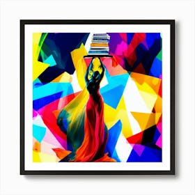 Colorful Expression of Feminine Knowledge Art Print