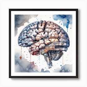 Robot Brain 13 Art Print