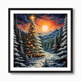 Christmas Canvas Threads Art Print