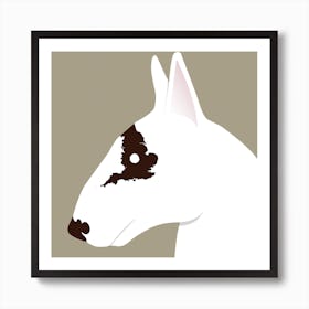 English Bullterrier Square Art Print