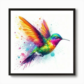 Colorful Hummingbird 1 Art Print