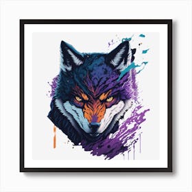 Wild wolf Art Print