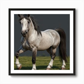 Horse In The Grass Art Print