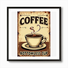 Coffee Bottomless Cup Art Print